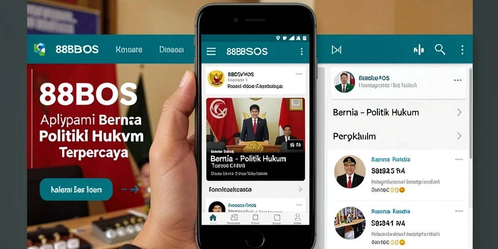 Tampilan antarmuka aplikasi 88BOS dengan fitur politik hukum.