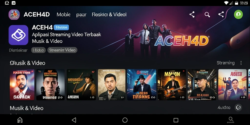 Tampilan antarmuka ACEH4D yang modern dan intuitif untuk Streaming Video.