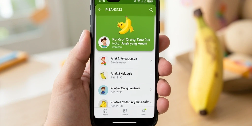 Antarmuka PISANG123 yang intuitif untuk kontrol orang tua.