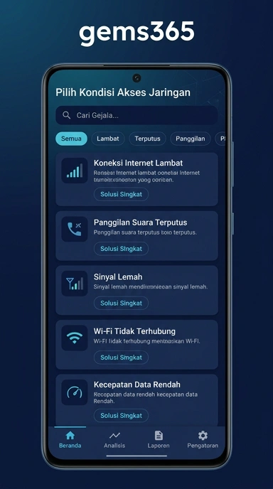 Tampilan link alternatif gems365