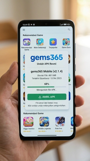 Tampilan halaman APK gems365